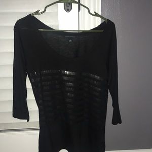 Black tshirt with black sequins